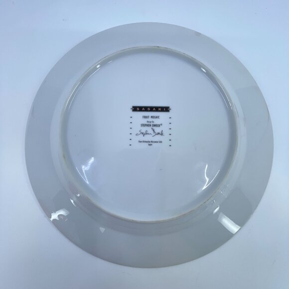 sasaki fruit mosaic salad dessert plates by stephen dweck set of 4 9 1/4 inches - Picture 6 of 6